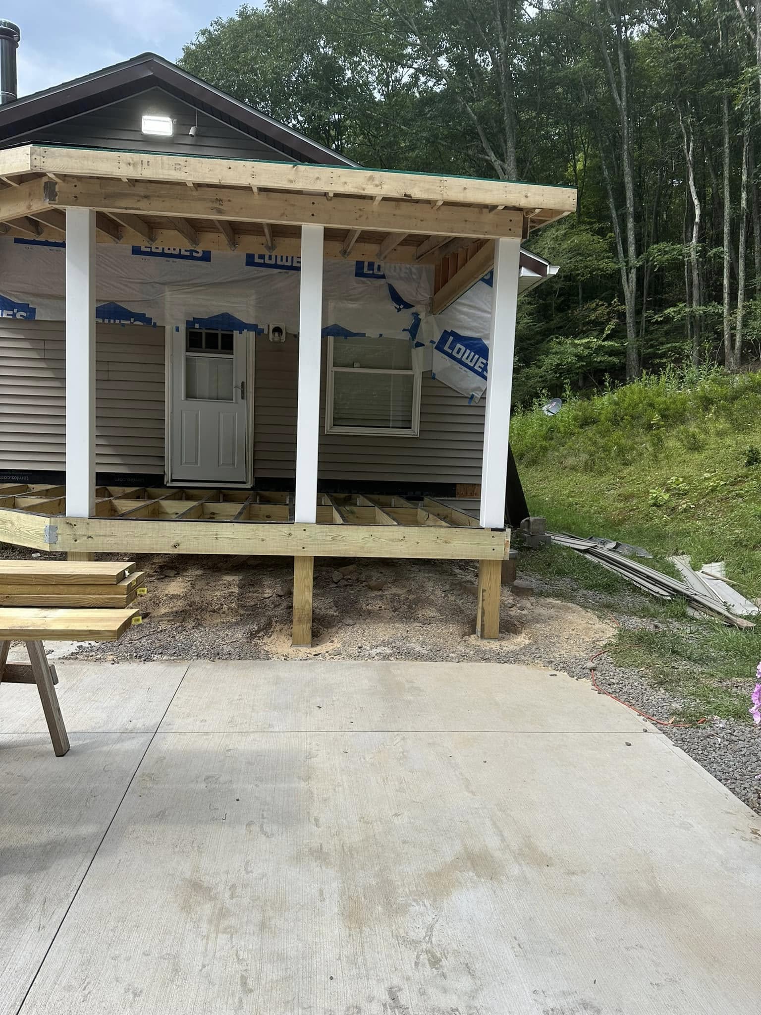 Pool deck construction