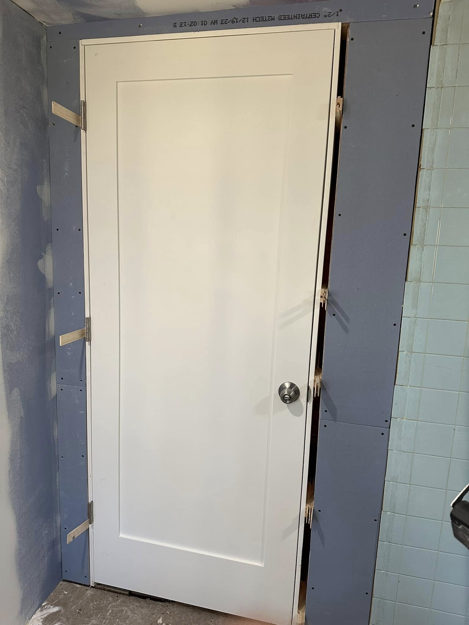 Professional entry door installation by Jay and Sons Construction in Dallas PA.