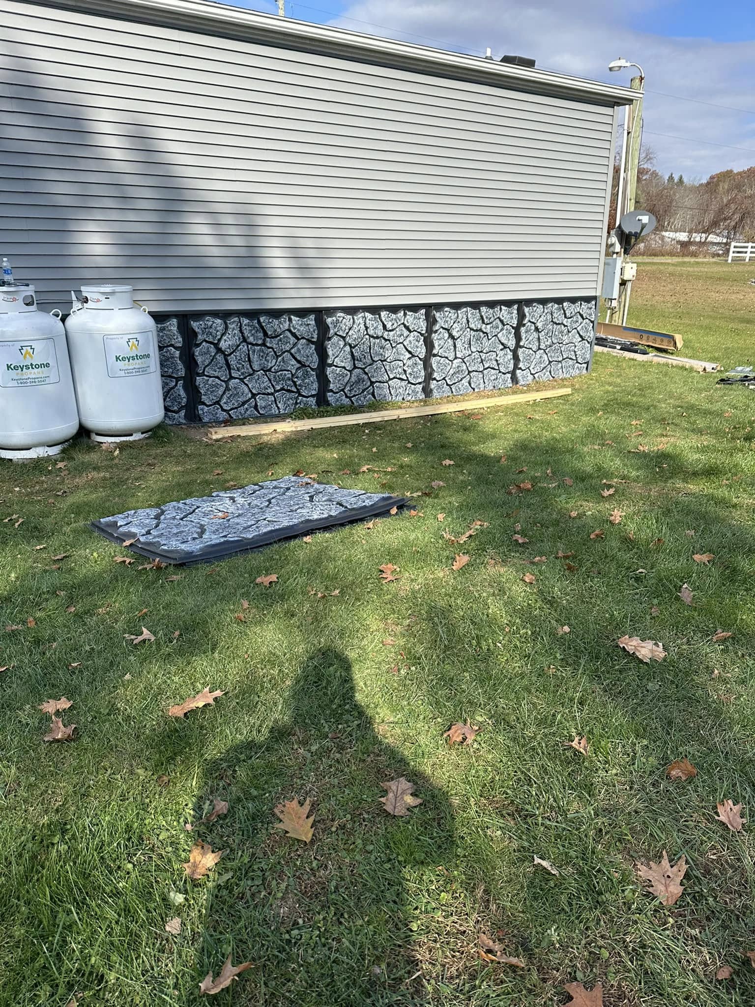 New siding installation